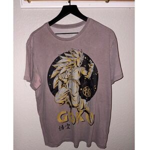 Dragon Ball Z Goku Super Saiyan 3 Graphic T-Shirt Mens XL Mauve Heat Reactive